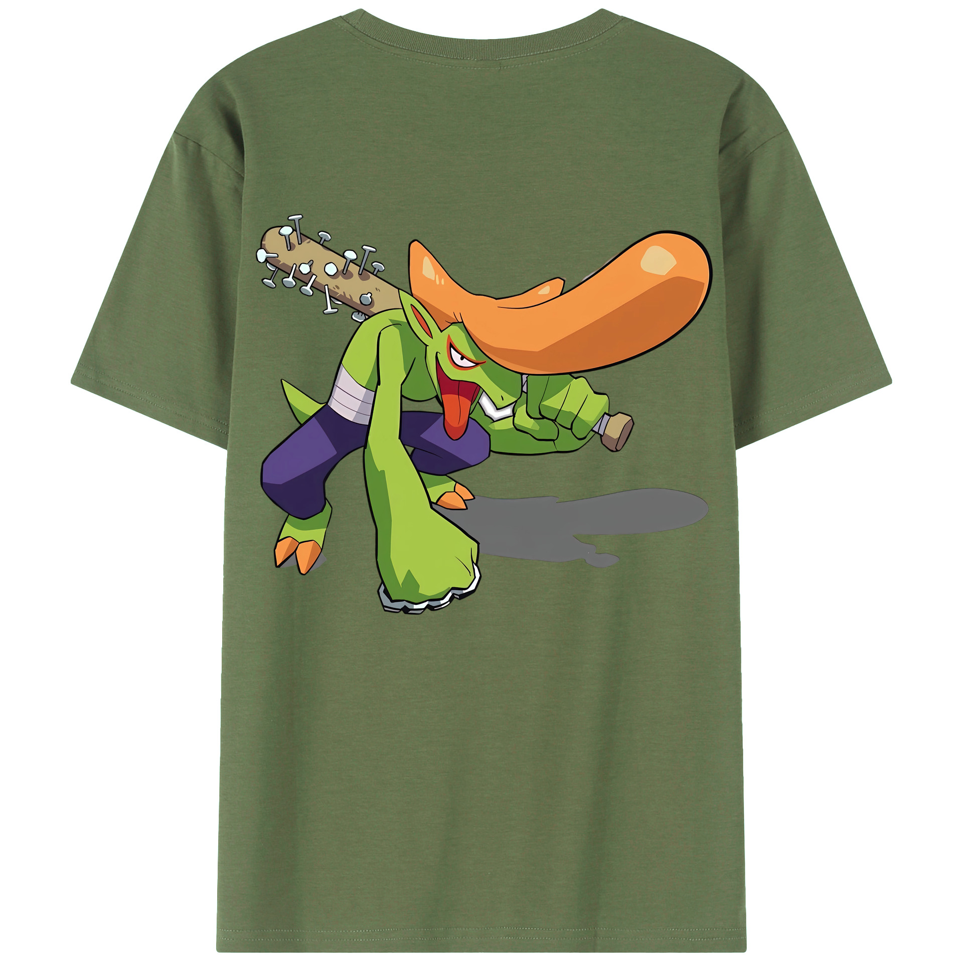（画像用） 妖怪ウォッチ Yo-kai Watch 綿100％ メンズ半袖Tシャツ（バックプリント） 通気性